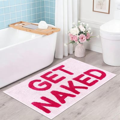 Dailygoods- Badkamertapijt Antislip - Absorberend - Wasbaar - 50 x 80 cm - Humoristisch - Veilig voor Gladde Vloeren - Badmat