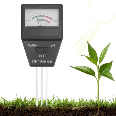 Bodem PH Meter - Vruchtbaarheid Tester - Planten Verzorgen - 2 in 1 Meting - 18 cm - Zwart