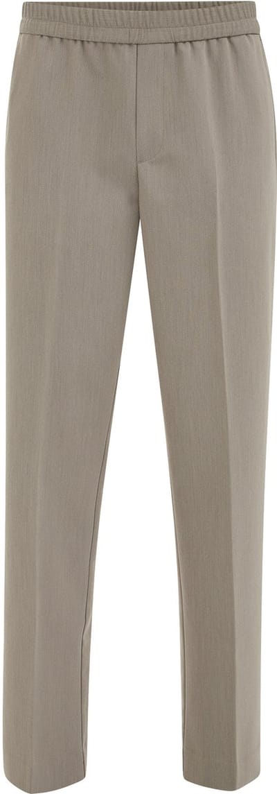 WE Fashion Heren straight leg pantalon met elastieken band