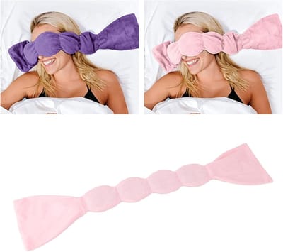 Verzwaarde oogmasker - Verzwaard Slaapmasker - met Uitneembare Gelpad - Warm en Koud Kompres - Oogmasker tegen Wallen - Verstelbaar Verduisterend Oogkussen - voor Diepe Ontspanning - Comfortabele Koelende - Slaapbril tegen Oogdruk