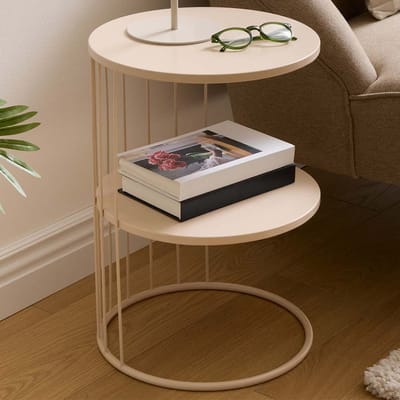 Eazy Living Bijzettafel Ø 36 cm Destin Taupe