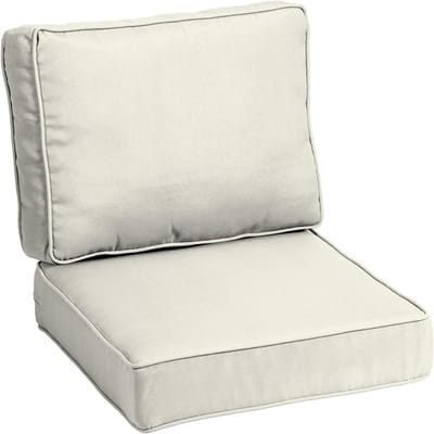 Terrasmeubel Kussenset - Buitenstoel Kussens - Buiten Ontspannen - Waterdicht Polyester - 50 x 50 cm - Wit