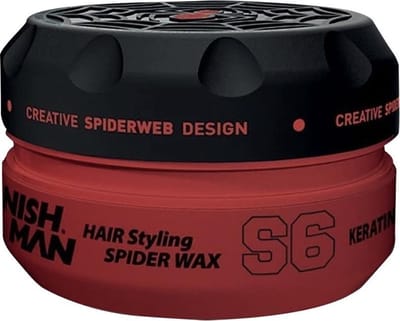 Nishman Spider Wax S6 Keratin, Sterke Hold Glanzend 150ml voor Heren