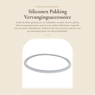 Dailygoods- Siliconen Pakking Vervangingsaccessoire - Afdichtring Snelkookpan - Food-grade Siliconen - Sterk en Duurzaam - Gemakkelijk Schoon te Maken