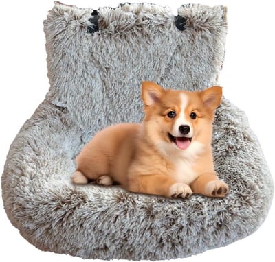Autostoel voor Honden - Reiskussen Auto - Veilig Reizen - Hittebestendig & Wasbaar - 60 x 60 cm - Grijs