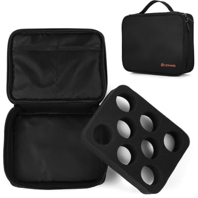 Yoyo Ball Holder Opbergtas Schokabsorberende Yo Yo Beschermtas Etui voor 8 Yoyo Ballen en zwart