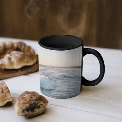 Magische Mok - Foto op Warmte Mokken - Koffiemok - Golf - Zee - Water - Magic Mok - Beker - 350 ML - Theemok