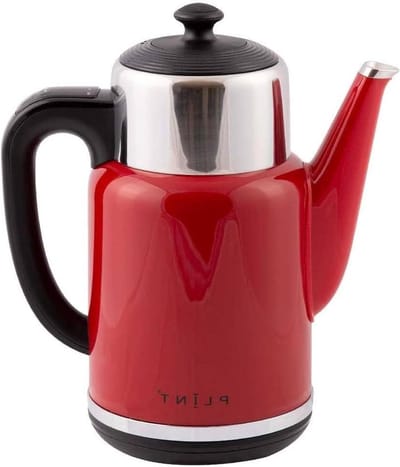 1.7 Litre Capacity Double Wall Red Kettle - Fast Boil Tea Coffee - 1500W Cordless Electric Kettle - BPA Free Dry Protection Anti Slip 360° base