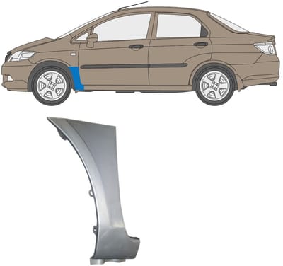 Reparatiepaneel voorspatbord voor Honda City 2002-2008 / Links