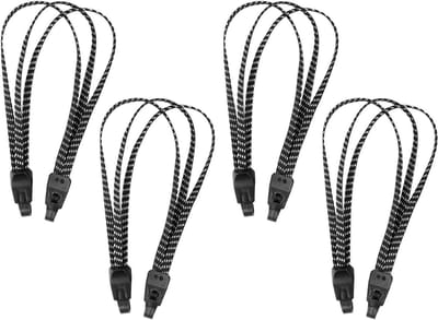 Set van 4 Elastische Fietslading Straps met Haakjes voor Fiets, Motor en Diverse Toepassingen, Ideaal voor Bagagebeveiliging en Transport