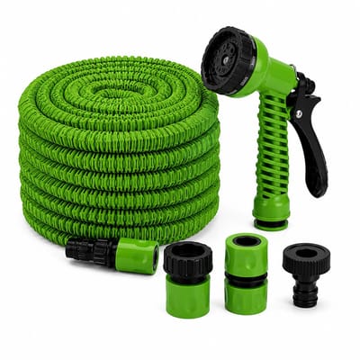Aerbes Uitschuifbare Tuinslang 30 Meter – Flexibele Tuinslang – 7 Spray Functies – Knikvrij – Lichtgewicht – Inclusief Sproeipistool & Aansluitingen