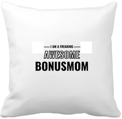 Akyol - i am a freaking awesome bonusmom Kussen hoes - Mama - de meest geweldigste bonusmoeder - moeder cadeautjes - moederdag - verjaardagscadeau - verjaardag - cadeau - geschenk - kado - gift - moeder artikelen - 40 bij 40 cm