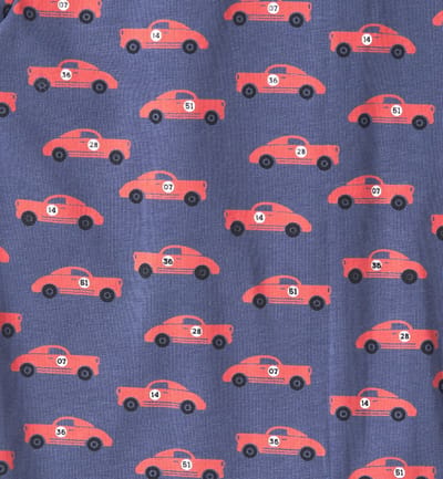 Little Label - jongens pyjama set - blauw auto's-110-116 / 6Y - Zachte BIO Katoen