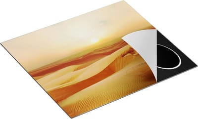 Chefcare Inductie Beschermer Woestijn bij Zonsondergang in de Sahara - 60x50 cm - Afdekplaat Inductie - Kookplaat Beschermer - Inductie Mat