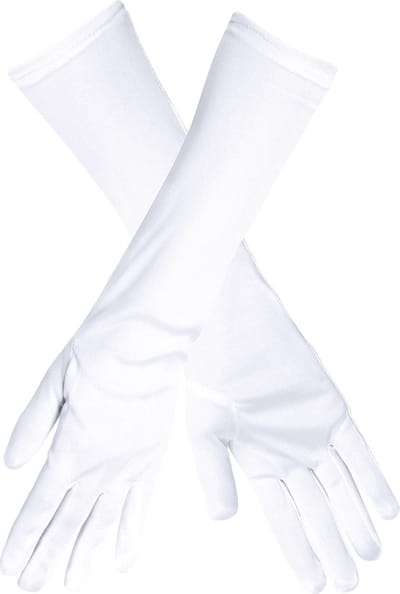 Boland - Paar handschoenen Nice wit Wit - Volwassenen - Unisex - Showgirl - Glitter and Glamour