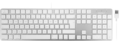 Macally SLIMKEYPROA-UK Bedraad USB-A toetsenbord voor Mac - Brits Engels/Nederlands (QWERTY, ISO)