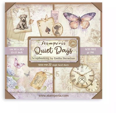 Stamperia - Quiet Days 12x12 Inch Maxi Paper Pack (Single Face) (SBBXLB31)