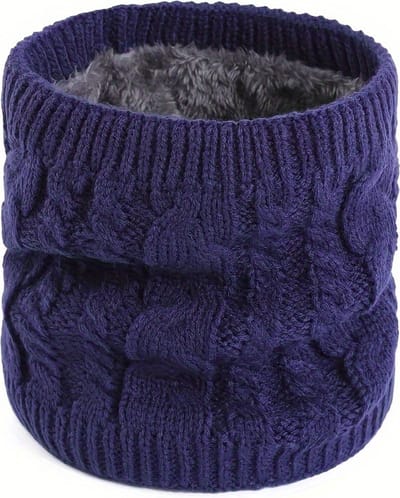 Nivard Nekwarmer - Heren - Dames - Fleece - Motor - Bandana - Masker - Colsjaal - Sjaal - Gewatteerd - Skiën - Warm - Marine Blauw