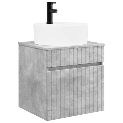 vidaXL - Wandgemonteerde - wastafelmeubel - Betongrijs - 49 - x - 44,5 - x - 65 - cm