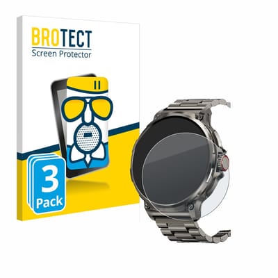 BROTECT - Screenprotector voor Tesofit Smartwatch 1.85" (rond) - Folie Beschermfolie Beschermglas matte 3 Stuks