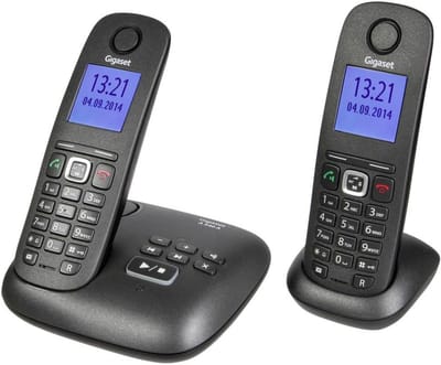 Draadloze DECT Telefoonset met Antwoordapparaat, Duo (Zwart/Antraciet)