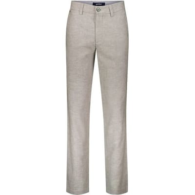 Gardeur Broek Ruben Iconic Authentic Chino Look Cotton Linnen Comfort Stretch Light Khaki / male