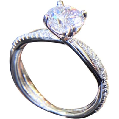 Luxe Witgouden Ring voor Vrouwen Schitterende 1,25 Ct Diamanten Bruiloft Verloving Bruidssieraden Elegante Ring Cadeau Mooie Accessoire 6 white