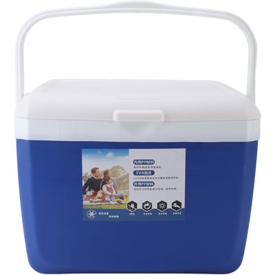 Geïsoleerde Draagbare Koelbox 13L Lekdichte Buitenkoeler met Draaghandvat voor Picknicks Grill blauw