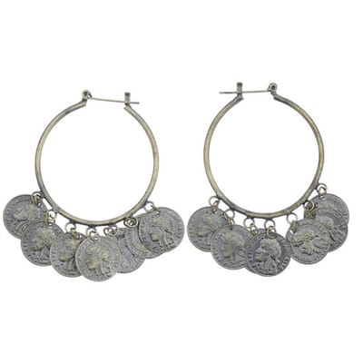 Behave - Oorhangers - Vintage stijl - Munt hangers - Festival look
