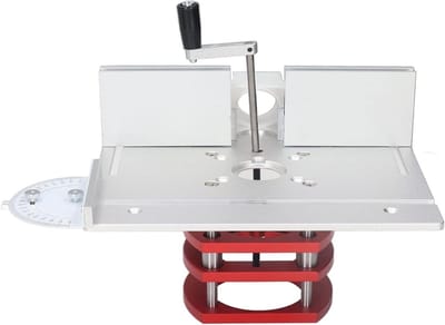 Freeslift met Bovenplaat - Precisiefreeslift Houtbewerking - Houtbewerking Precisie - Universele Compatibiliteit - 51 mm Hefbereik - Zilver