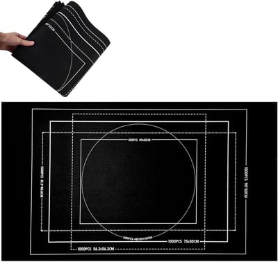Puzzelmat - Puzzelopberger - Puzzels bewaren - Antislip viltmateriaal - 116 x 66 cm - Zwart