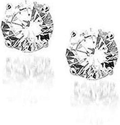 Montebello Oorbellen Amber - 925 Zilver Gerhodineerd - ∅6mm