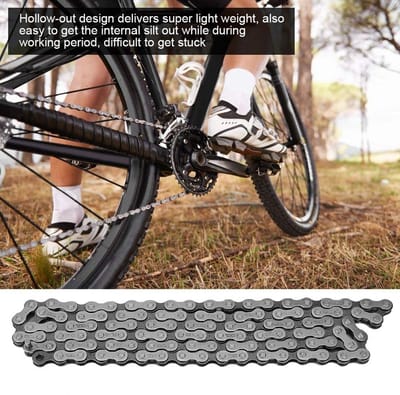 Dailygoody - Fietsketting - Stalen Ketting - Roestwerend - Grijs - Mountainbike - Geschikt voor Vouwfiets en Wegvoertuigen