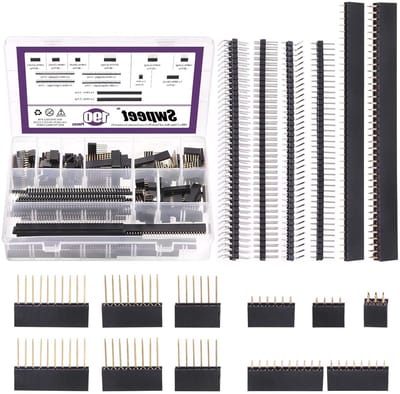 Connector Set - Pin Headers - Elektronica Projecten - 14 Types Assortiment - 2.54mm Pitch - Zwart
