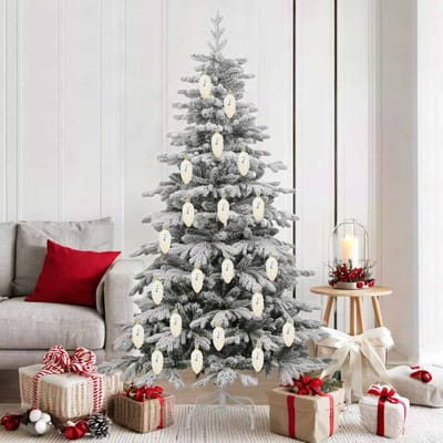 vidaXL - Kerstdennenappelbal - 40 - st - champagne - 4 - x - 9 - cm - Kunststof