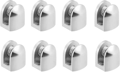 Verstelbare Glasklemmen Set van 8 Stuks, Stevige Zinklegering Klemmen voor 6-10mm Dikke Glas en Acryl, Ideaal voor Bevestiging en Ondersteuning