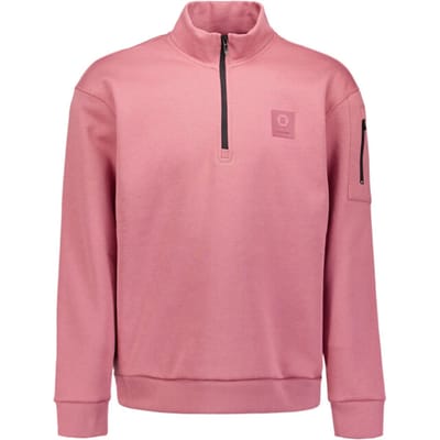 No Excess Sweater half zip old pink