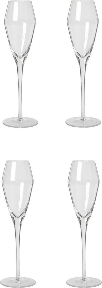 Broste Copenhagen Sandvig collectie set van 4 champagne glazen - mond geblazen 20 CL