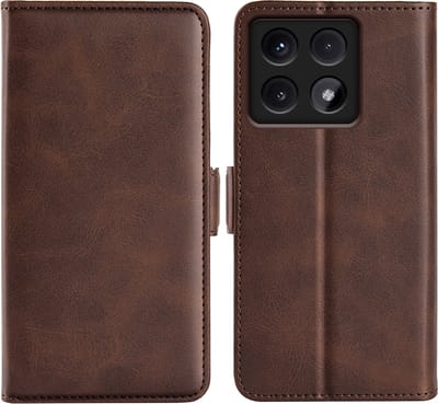 MobyDefend Hoesje - Geschikt voor Samsung Galaxy A16 - Luxe Wallet Book Case (Sluiting Zijkant) - Bruin