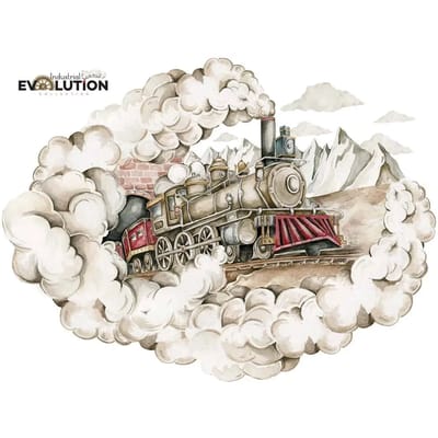 Stickers voor baby's Dekornik Steampower Train/Industrial Evolution
