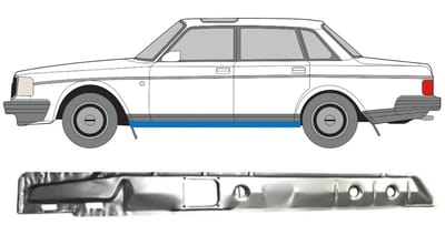 Binnenste reparatie dorpel voor Volvo 240 1975-1993 / Links