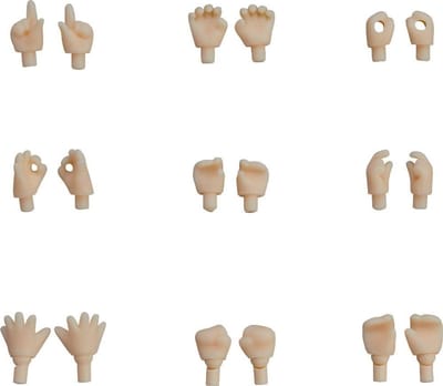 Nendoroid Polsdelen - Poppenset - Figuren Aanpassen - 9 Pols Variaties - 10 x 14 x 3 cm - Amandelmelk
