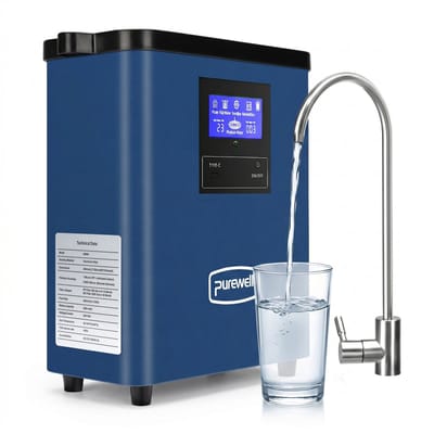 Purewell draagbare RO waterfilter voor outdoor gebruik-UV sterilisatie filtratie-0,0001μm ultrafiltratie-verwijdert PFAS-PFOA-zware metalen-fluoride-lange batterijduur-geschikt voor kamperen-reizen-noodwatervoorziening