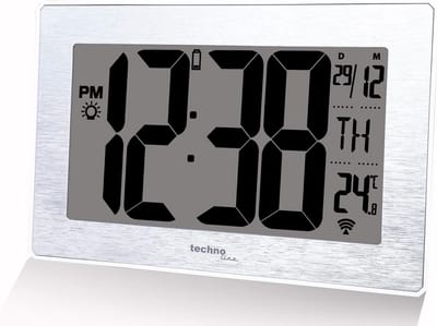 Draadloze Digitale Wandklok met Datum, Temperatuur en Nachtlamp | Radio-gestuurd