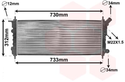 Van Wezel - RADIATOR VOOR OPEL CORSA B 1993-2000 09128608
