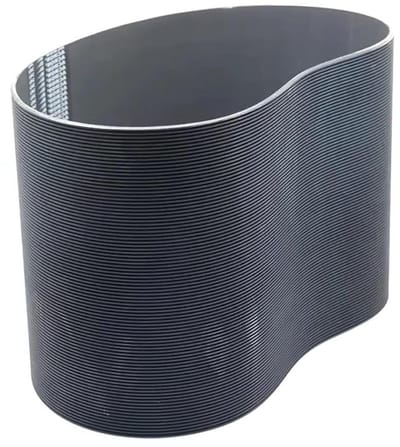 Geribbelde Aandrijfriem - Loopband Riem Spinning Riem - Fitnessapparatuur Onderhoud - Olie Hitte Slijtvast - 225J-PJ572 12 Ribs - Zwart