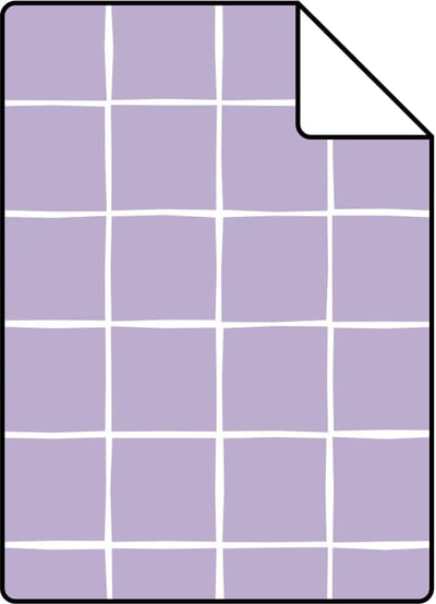 Proefstaal ESTAhome behang geblokt motief lila paars - 26.5 x 21 cm - 131271-S