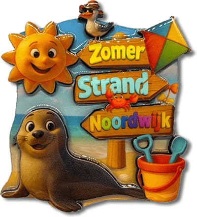 Magneet MDF Zeehond NOORDWIJK