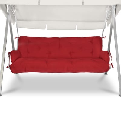 Beautissu kussen oplage voor schommelbank - tuinbank kussen 180x50x8cm schuimvlokkenvulling oplegkussen rood - Flair HS