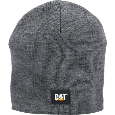 Caterpillar Logo Gebreide Unisex Volwassenen Grijze Muts